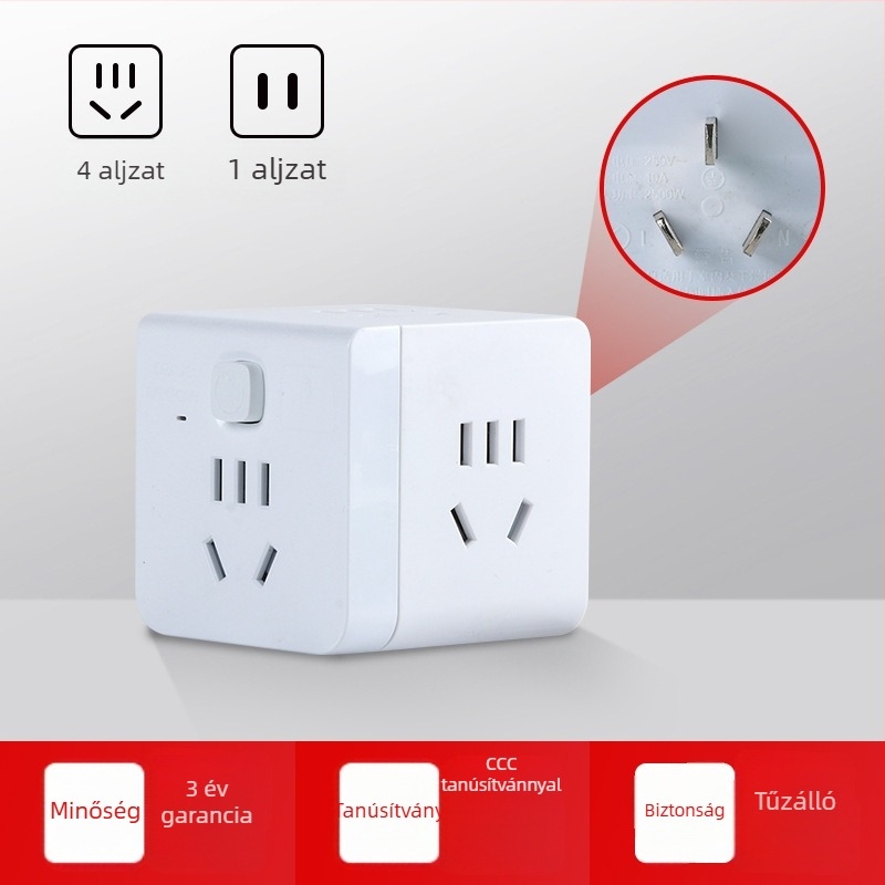 Függőleges, négyszögletes, vezeték nélküli USB konverziós panel otthonra és irodára intelligens USB aljzatokkal
