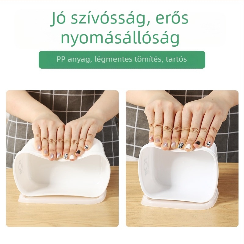 Műanyag ételtároló doboz fedővel, hűtőhöz, ebéddoboz