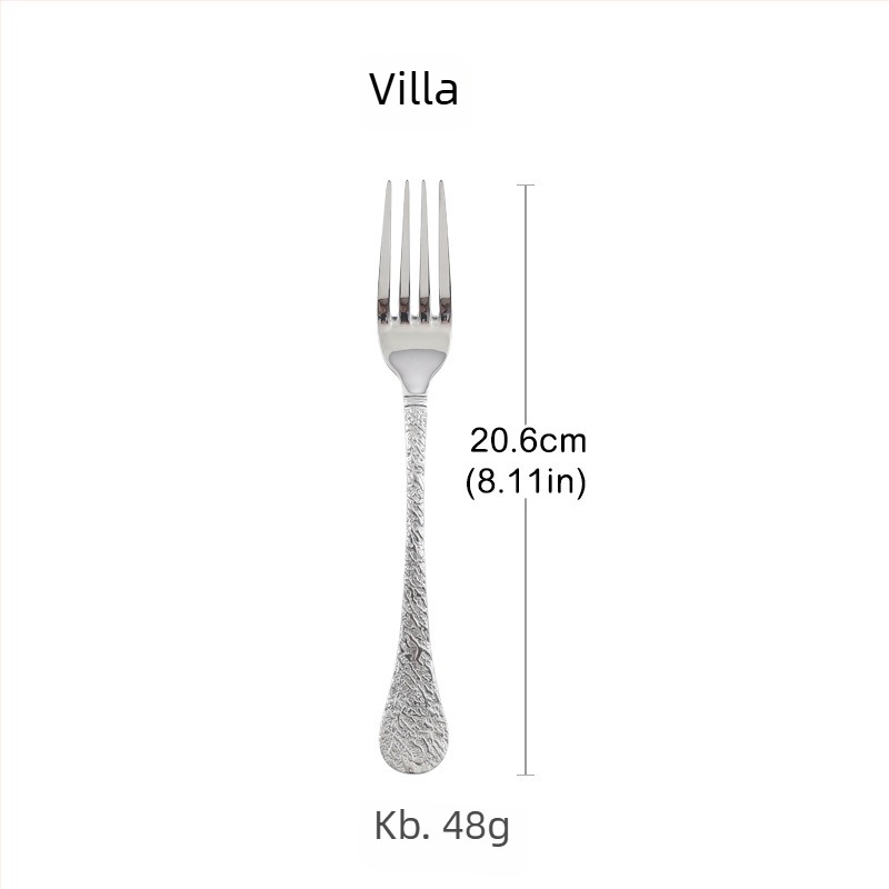 Csapott textúrájú 304 rozsdamentes acél étkészlet hópehely mintával – kés, villa, kanál