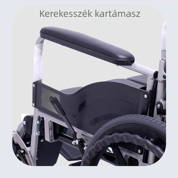 Universális kerekesszék kar ABS műanyagból, bőrrel és habbal, PU bevonattal, kopás- és ütésálló