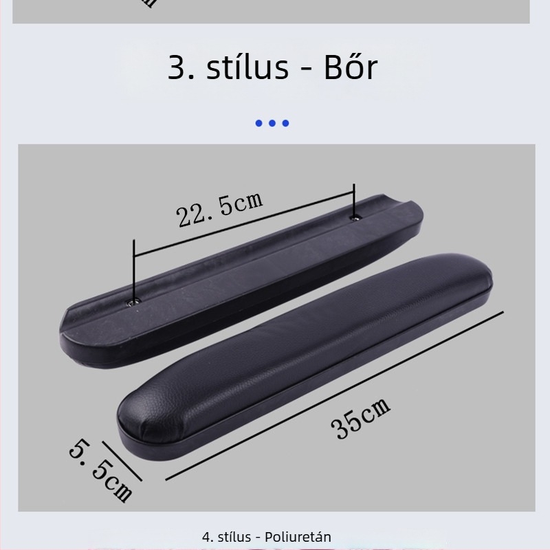 Universális kerekesszék kar ABS műanyagból, bőrrel és habbal, PU bevonattal, kopás- és ütésálló