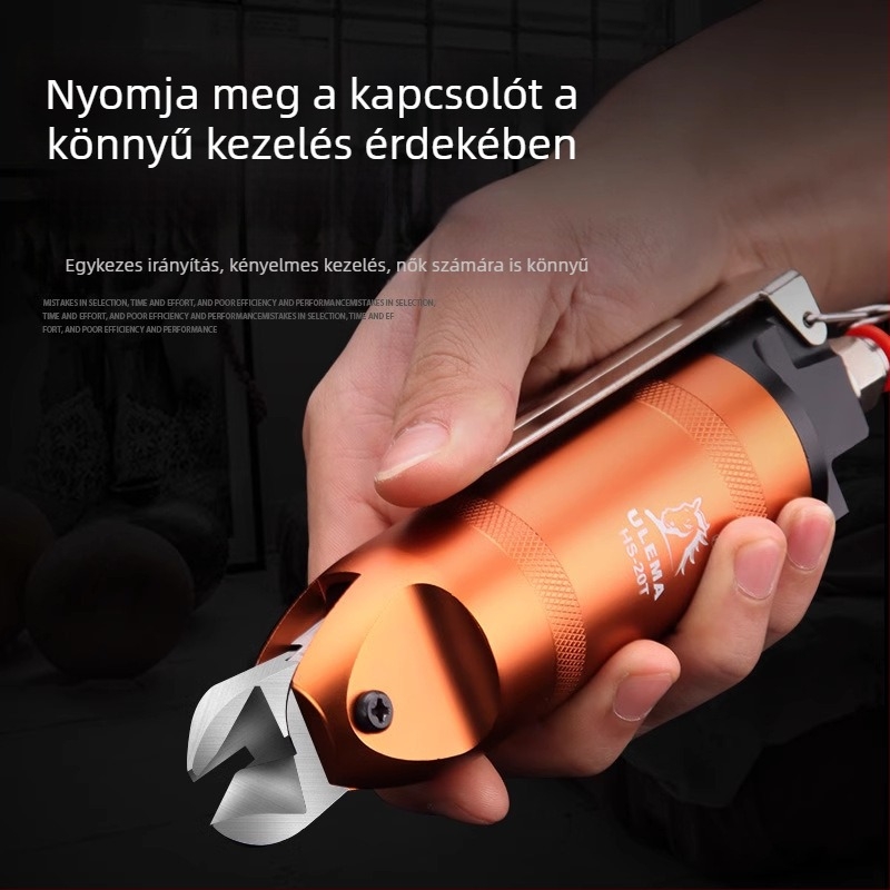 ULEMA pneumatikus olló – műanyag és vezetékek vágására, modell HS-30T