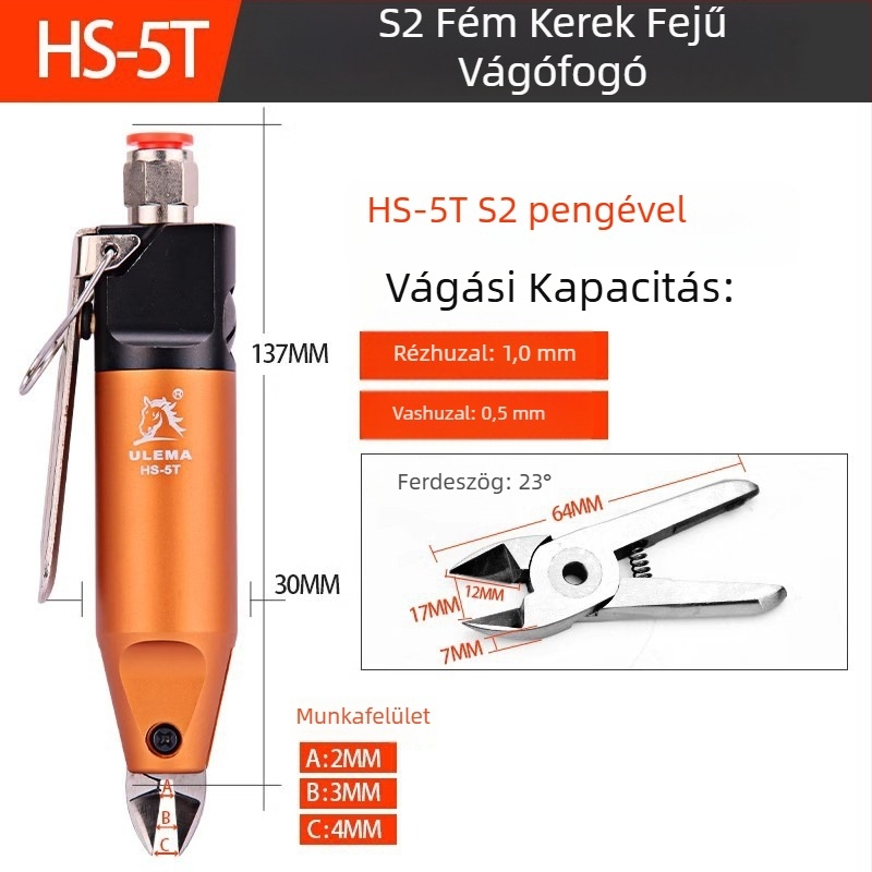 ULEMA pneumatikus olló – műanyag és vezetékek vágására, modell HS-30T