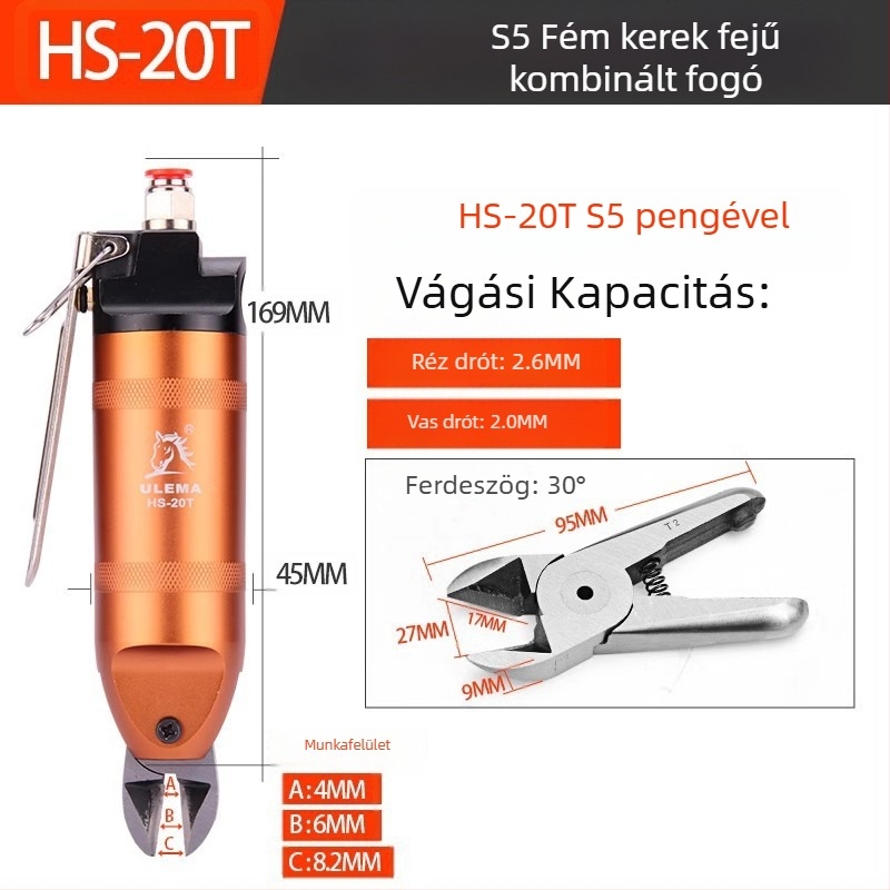 ULEMA pneumatikus olló – műanyag és vezetékek vágására, modell HS-30T