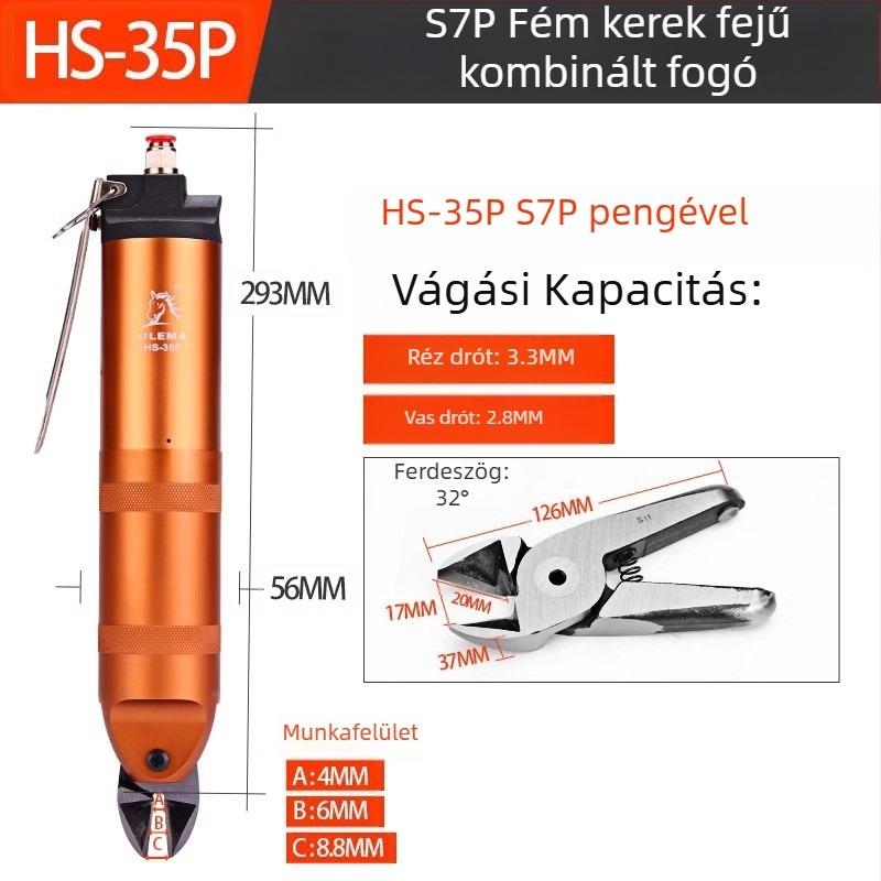 ULEMA pneumatikus olló – műanyag és vezetékek vágására, modell HS-30T