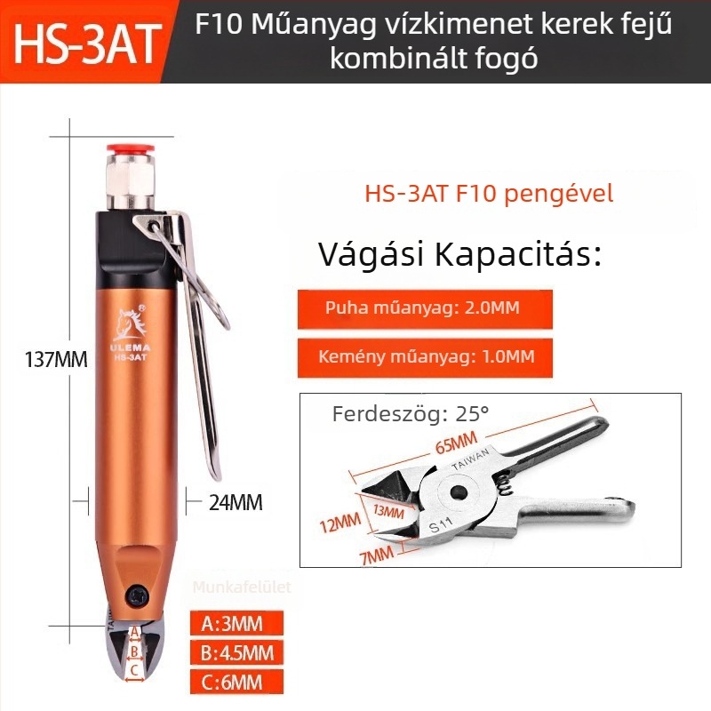 ULEMA pneumatikus olló – műanyag és vezetékek vágására, modell HS-30T