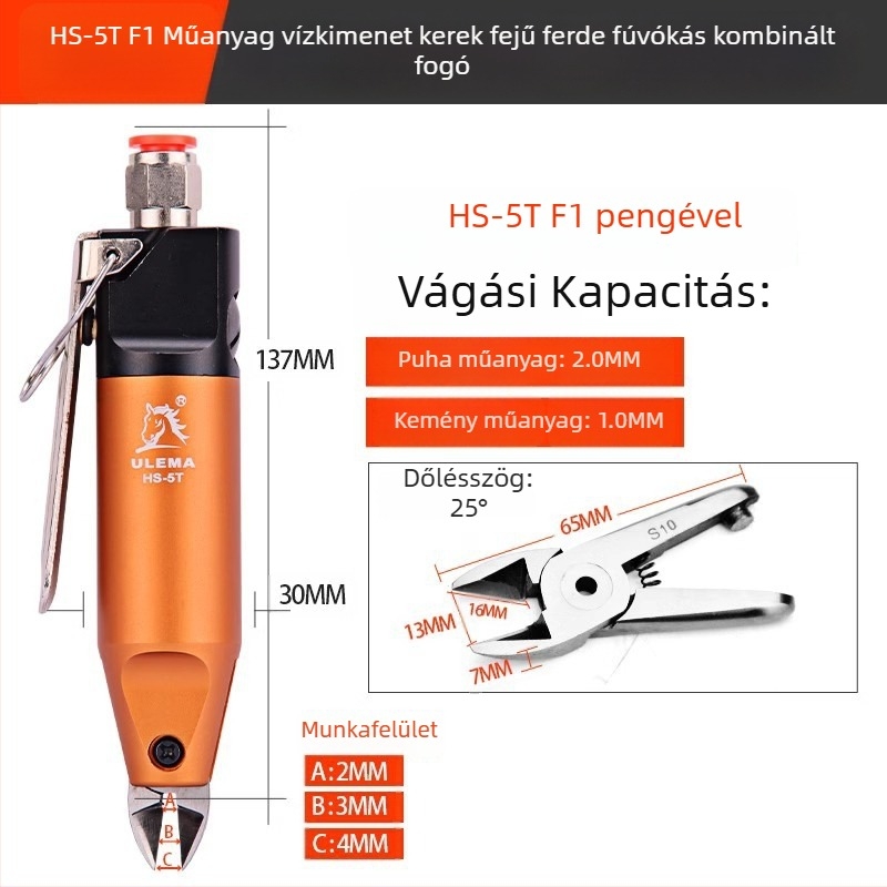 ULEMA pneumatikus olló – műanyag és vezetékek vágására, modell HS-30T