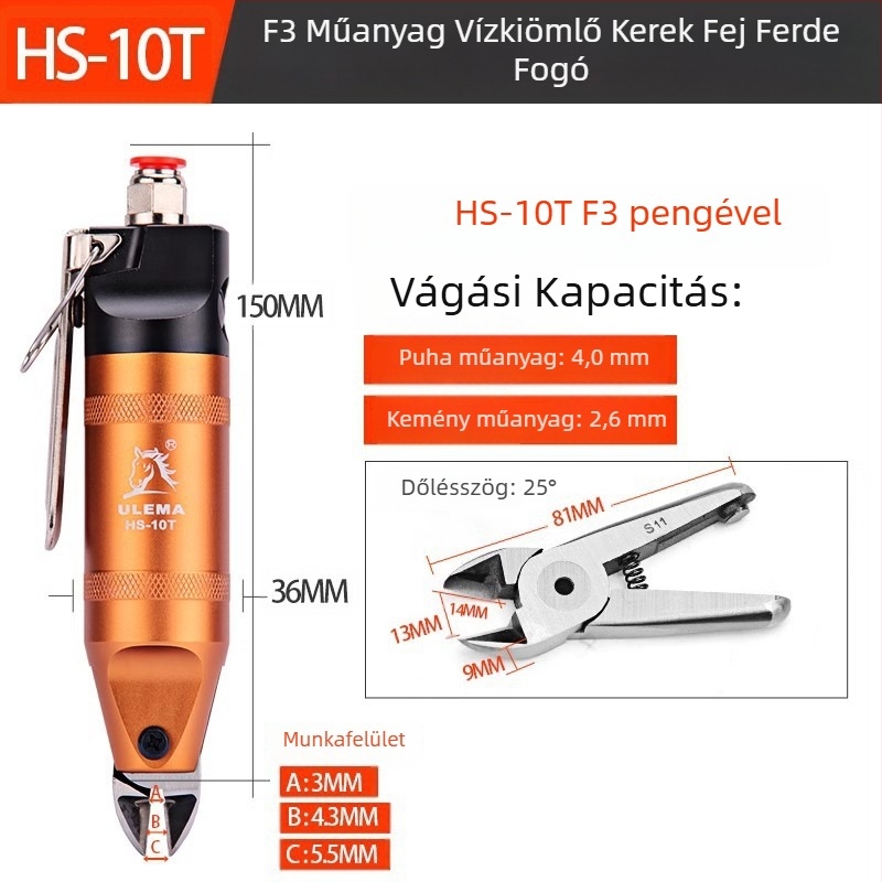 ULEMA pneumatikus olló – műanyag és vezetékek vágására, modell HS-30T