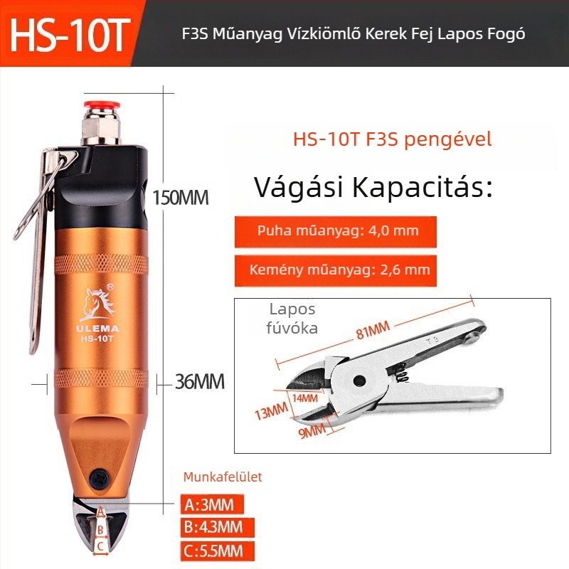 ULEMA pneumatikus olló – műanyag és vezetékek vágására, modell HS-30T