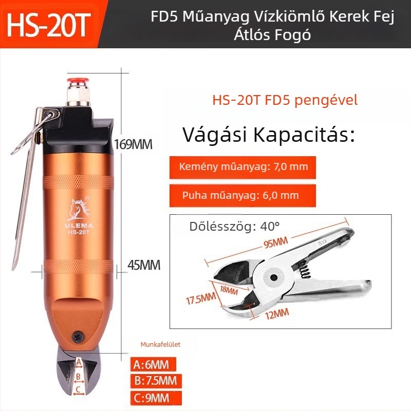 ULEMA pneumatikus olló – műanyag és vezetékek vágására, modell HS-30T