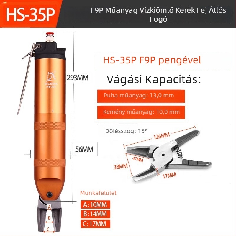 ULEMA pneumatikus olló – műanyag és vezetékek vágására, modell HS-30T