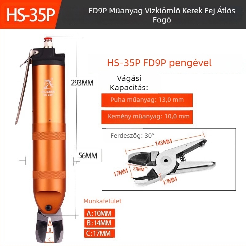 ULEMA pneumatikus olló – műanyag és vezetékek vágására, modell HS-30T