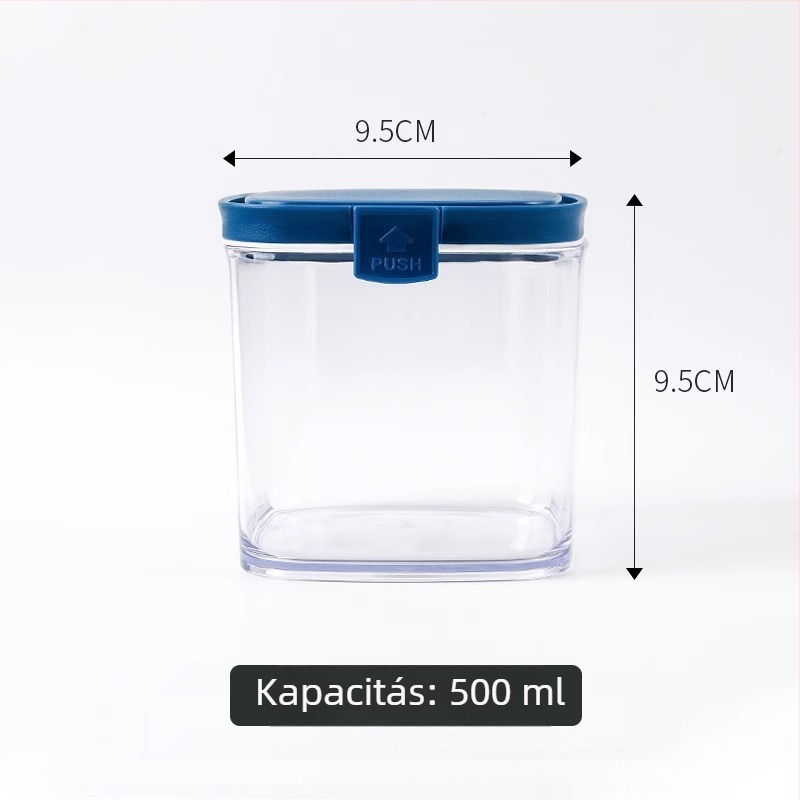 Élelmiszerbiztonságos zárható tárolóüveg kávébabok és gabonafélék számára