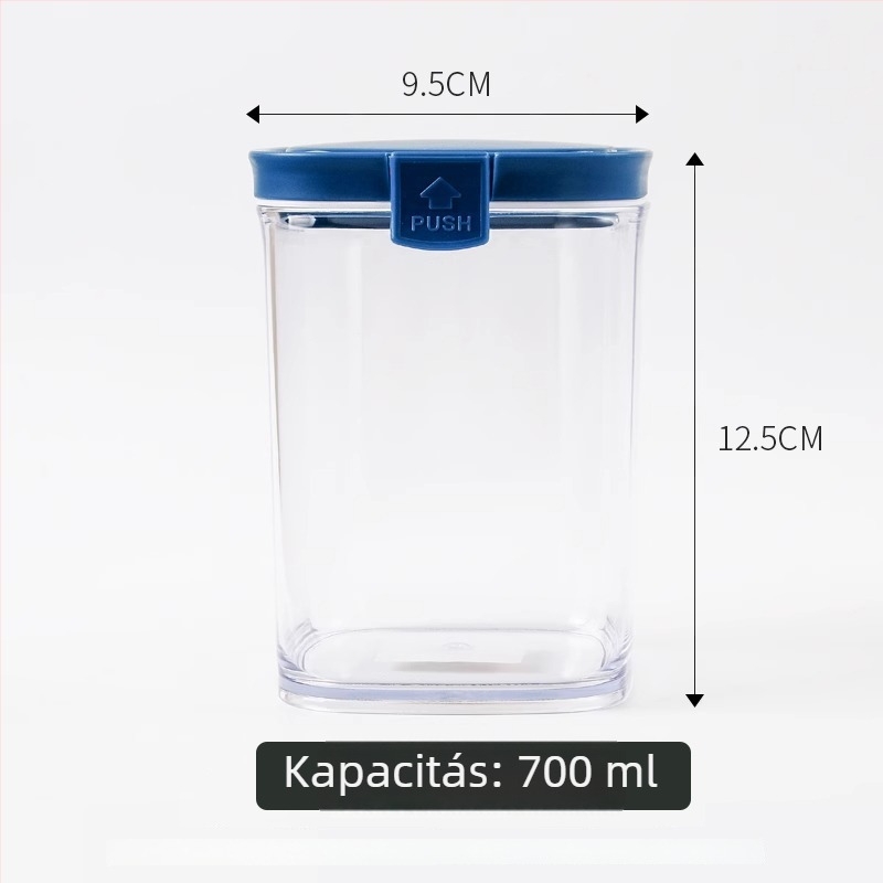 Élelmiszerbiztonságos zárható tárolóüveg kávébabok és gabonafélék számára