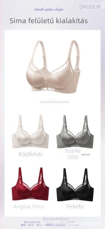 9519 Nélküli merevítő nélküli push-up melltartó kis-mellűeknek, varrat nélküli, állítható formázás, anti-sag funkció