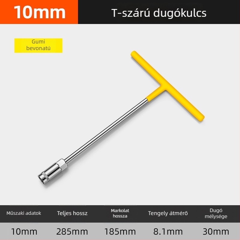 T-alakú dugókulcs készlet autók és motorkerékpárok karbantartásához, többfunkciós hosszabbító szár, külső hatszög fej 8–16 mm