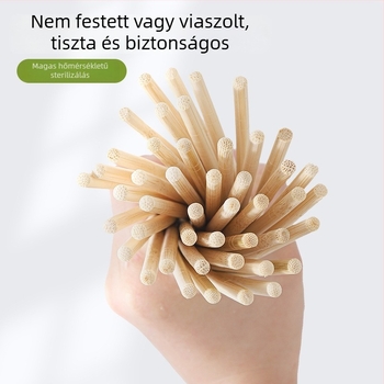 Egyszer használatos bambusz evőpálcikák, egyedi csomagolásban, önzáró csomagolásban, 50 pár, háztartási használatra és elvitelre, hordozható csomag