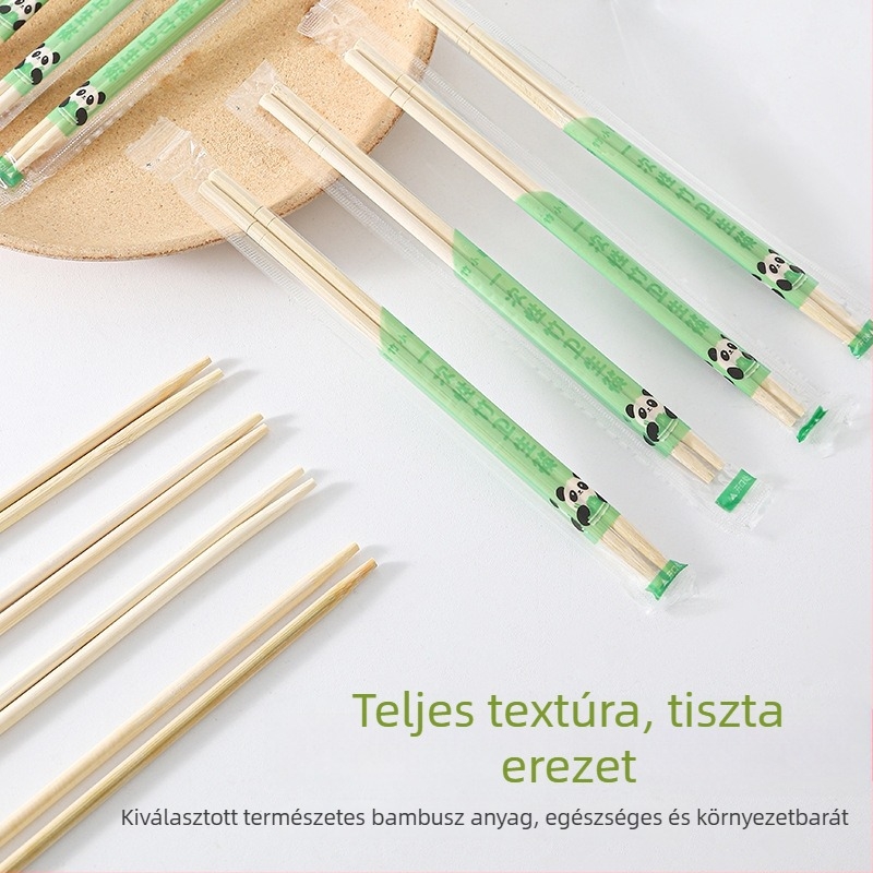 Egyszer használatos bambusz evőpálcikák, egyedi csomagolásban, önzáró csomagolásban, 50 pár, háztartási használatra és elvitelre, hordozható csomag