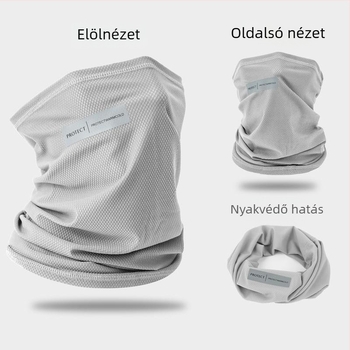 Uniszex kerékpáros napvédő maszk teljes arc- és nyakfedéssel, Ice Silk anyag