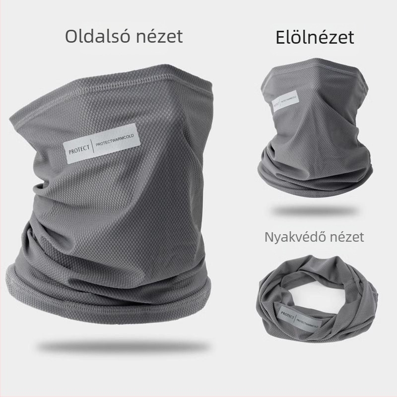 Uniszex kerékpáros napvédő maszk teljes arc- és nyakfedéssel, Ice Silk anyag
