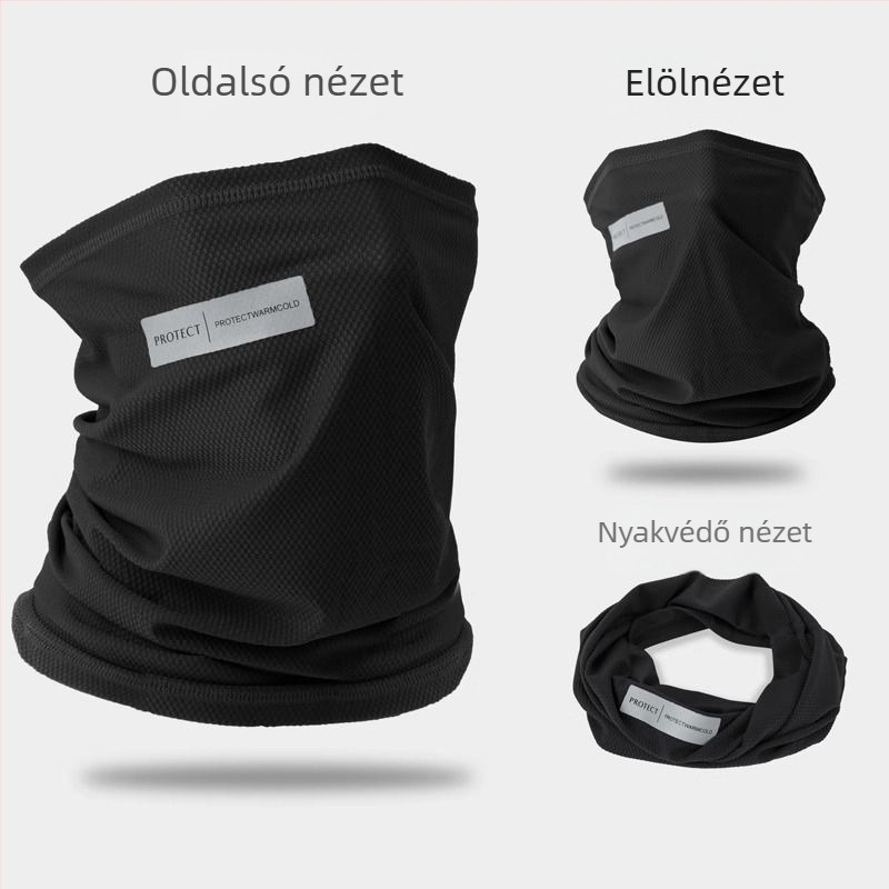 Uniszex kerékpáros napvédő maszk teljes arc- és nyakfedéssel, Ice Silk anyag