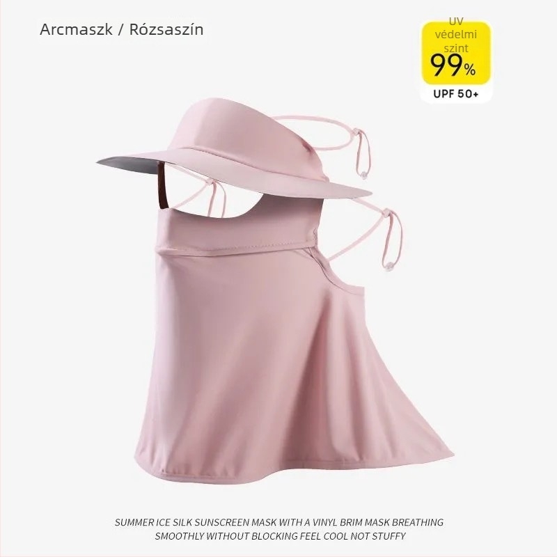 Arc- és nyakvédő kerékpáros maszk, egész éves használatra, lélegző nylon, UV-védelem, árnyékolás és hidratáló kényelem, integrált nyakvédő