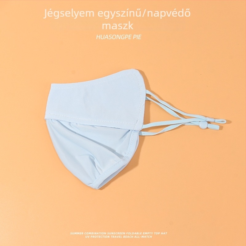 Ice Silk UV védelem arcmaszk nőknek, ultra könnyű nyári maszk, lélegző kerékpározáshoz