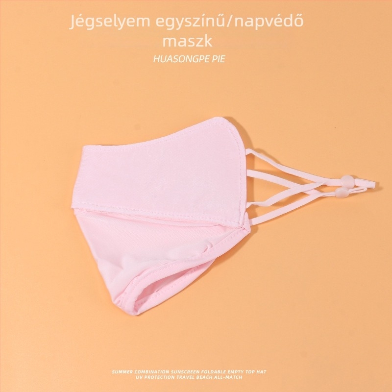Ice Silk UV védelem arcmaszk nőknek, ultra könnyű nyári maszk, lélegző kerékpározáshoz