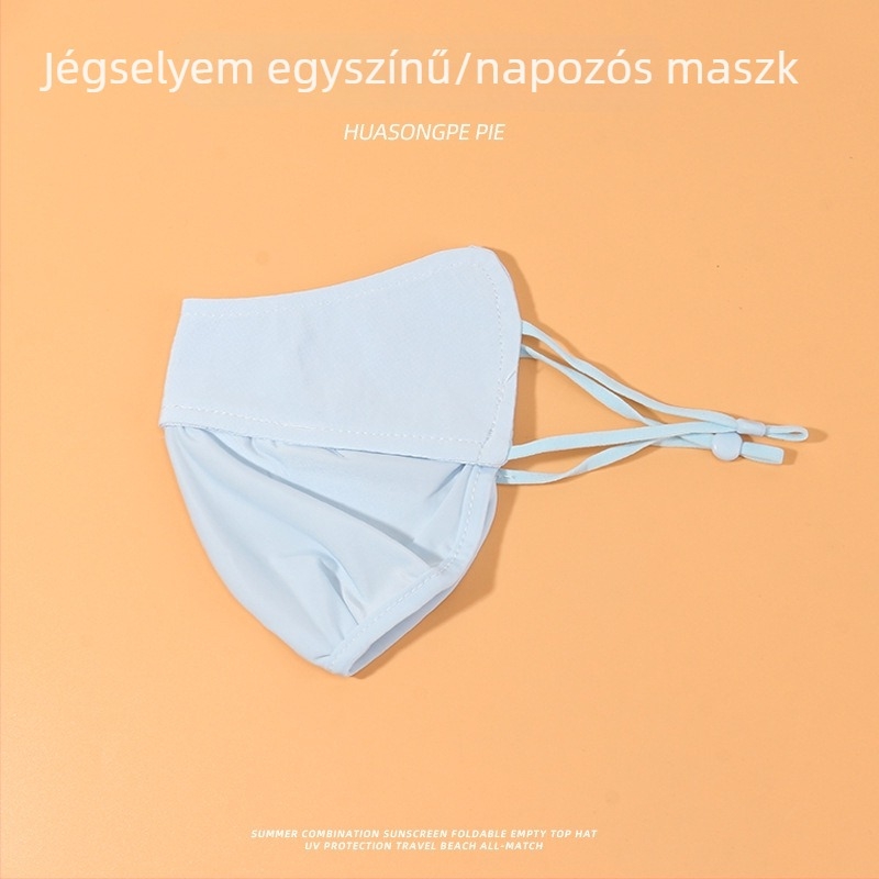 Ice Silk UV védelem arcmaszk nőknek, ultra könnyű nyári maszk, lélegző kerékpározáshoz