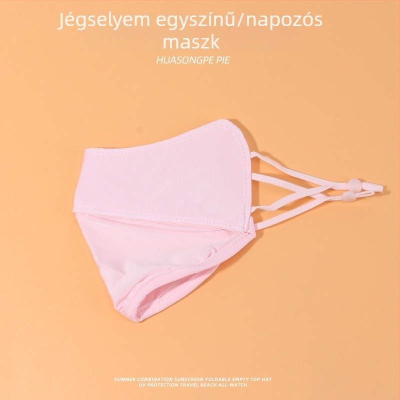 Ice Silk UV védelem arcmaszk nőknek, ultra könnyű nyári maszk, lélegző kerékpározáshoz