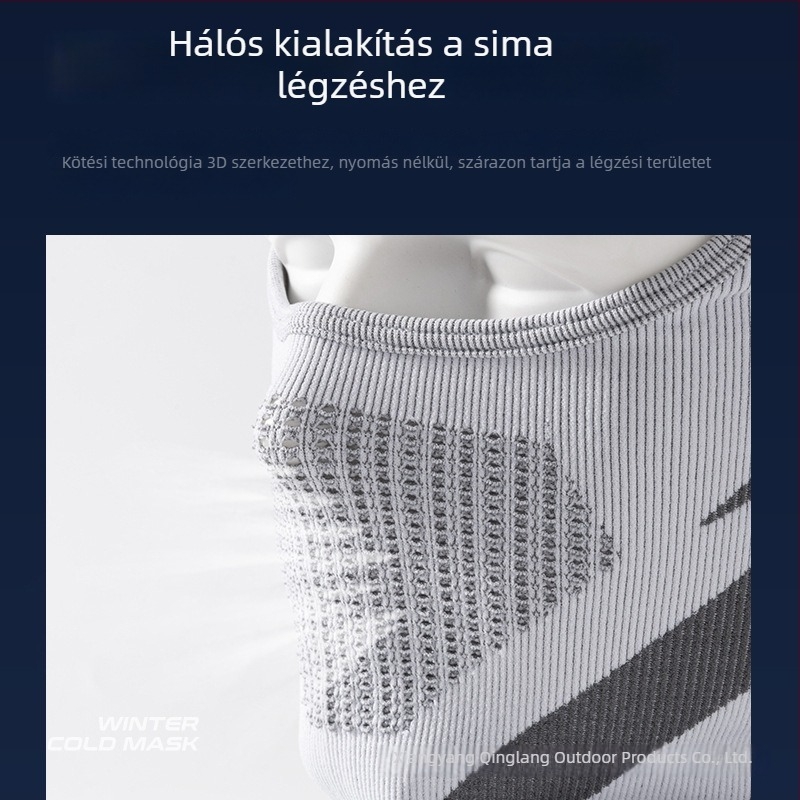 Téli kültéri kerékpáros maszk – uniszex, vastag, rugalmas, szélvédő és hideg elleni arcmaszk
