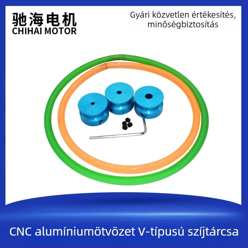 Chihai motor – redukciós motor CNC alumínium ötvözetű hajtókerékkel és nyomatékteszt lemezzel, belső furat 3 mm, 4 mm vagy 6 mm