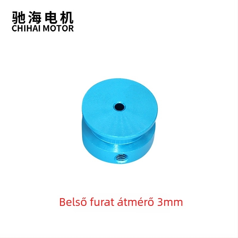 Chihai motor – redukciós motor CNC alumínium ötvözetű hajtókerékkel és nyomatékteszt lemezzel, belső furat 3 mm, 4 mm vagy 6 mm