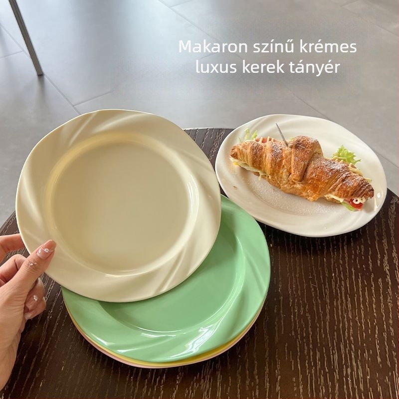 Műanyag PP lapos tál, koreai INS-stílus, otthoni használatra, gyümölcstál, fotózható asztali tál