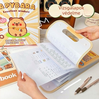 Capybara akordeon mappa dokumentumokhoz, nagy kapacitású, hordozható diákok számára