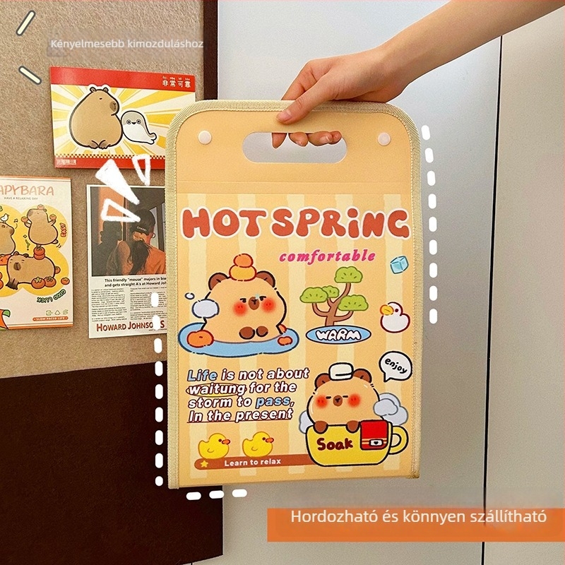 Capybara akordeon mappa dokumentumokhoz, nagy kapacitású, hordozható diákok számára