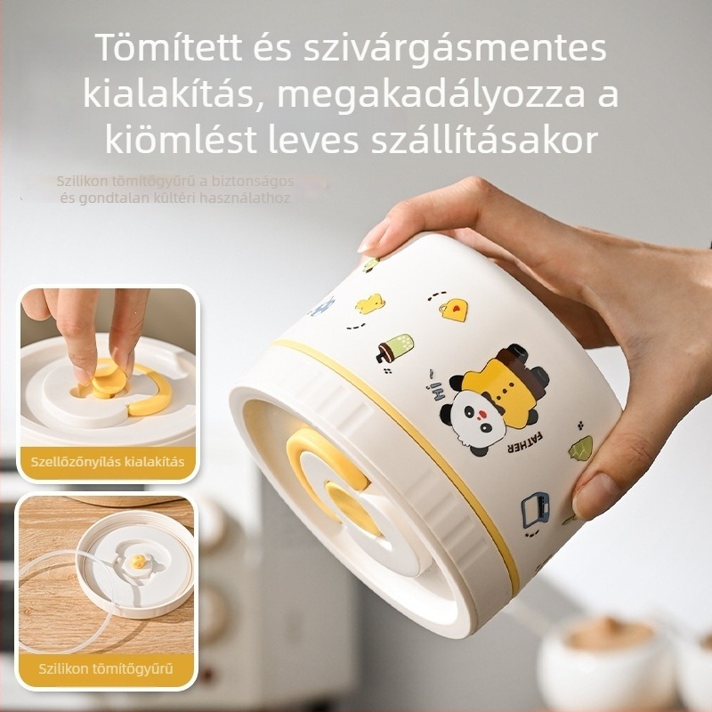 Szigetelt ebédes doboz, hordozható, zárható, szivárgásmentes, 304 rozsdamentes acélból, többszintes, mikrohullámú sütőhöz kompatibilis, diákok számára