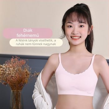 Sima varrású sportmelltartó acélgyűrű nélkül, hátsó támasz, nylon-elasztán