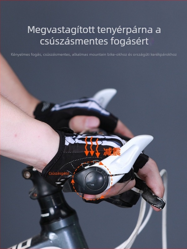 XINTOWN kötött kerékpáros kesztyűk, félujjú, csúszásmentes és kopásálló elektromos kerékpárokhoz, országúti és sport kerékpárokhoz