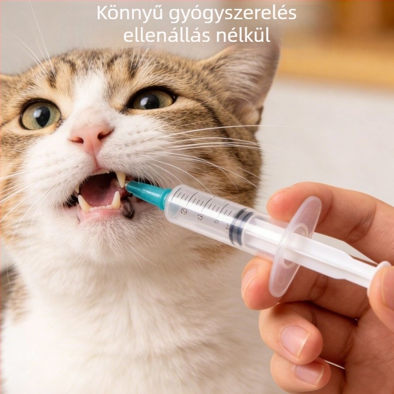 Háziállatok gyógyszeradagoló készüléke: macskák és kutyák számára, tabletta és folyékony kapszula beadása