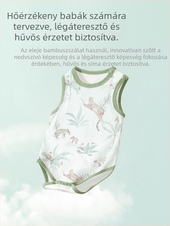 Újszülött ujjatlan pamut romper nyárra, könnyű, uniszex