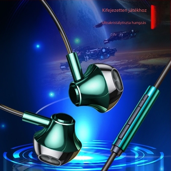 Vezetékes játék karaoke fülhallgató digitális chippel, Type-C és 3,5 mm-es duális interfésszel, esports számára