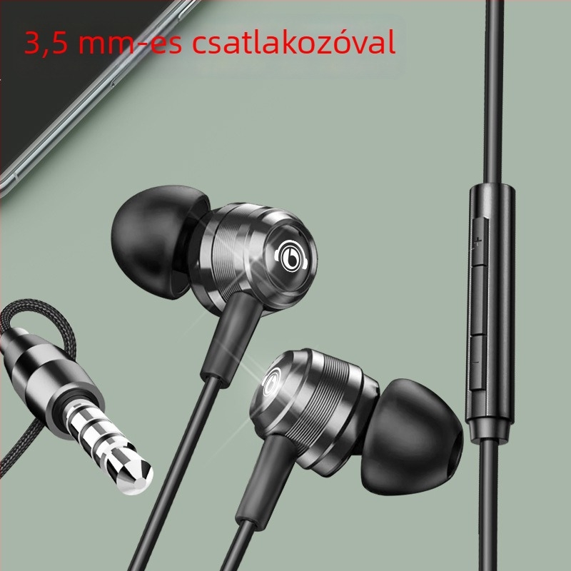 Vezetékes játék karaoke fülhallgató digitális chippel, Type-C és 3,5 mm-es duális interfésszel, esports számára