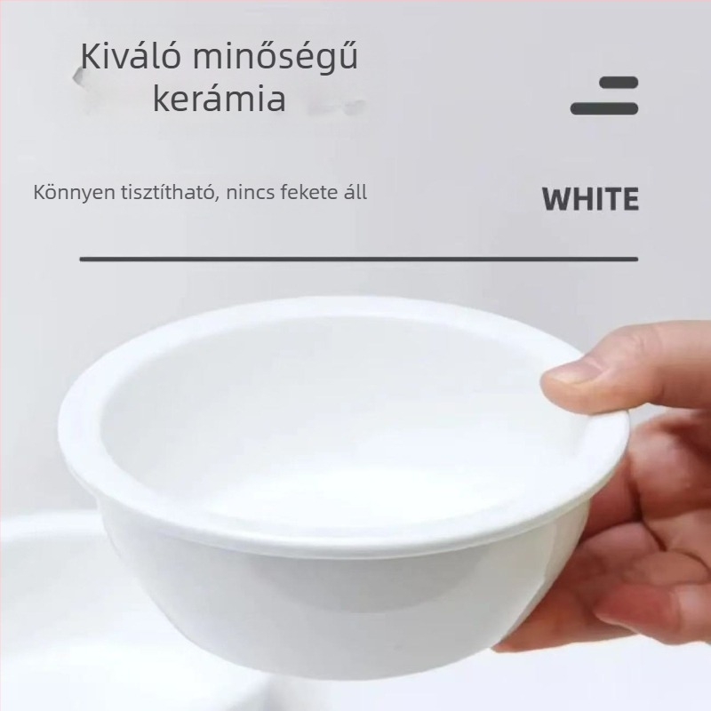 Kerámia és fa macska etető tál, felborulás elleni, 2 az 1-ben kialakítás nyaki támasz