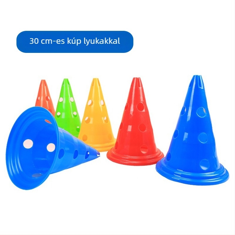 30 cm-es perforált jelzővödör futball-edzéshez — többfunkciós akadályjelző labdajátékokhoz