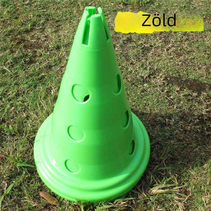 30 cm-es perforált jelzővödör futball-edzéshez — többfunkciós akadályjelző labdajátékokhoz