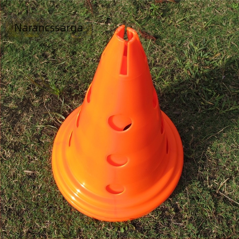 30 cm-es perforált jelzővödör futball-edzéshez — többfunkciós akadályjelző labdajátékokhoz