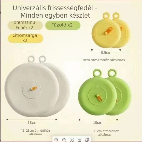 Három darab szilikon tálfedő készlet, hőálló, univerzális lezáró fedők a maradék ételekhez