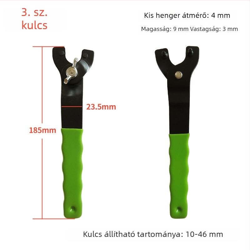Sarokcsiszoló univerzális kulcs (125/150) – kulcs a tárcsák beállításához és polírozógéphez