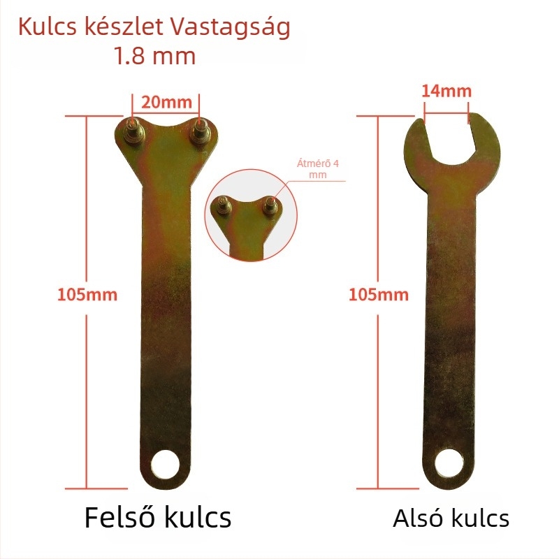 Sarokcsiszoló univerzális kulcs (125/150) – kulcs a tárcsák beállításához és polírozógéphez